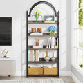 72.4 inch Tall 5 Tier Arched Bookshelf A2458