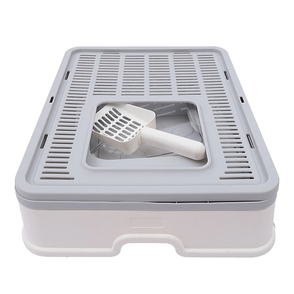16.14" Foldable Enclosed Cat Litter Box with Lid C8113
