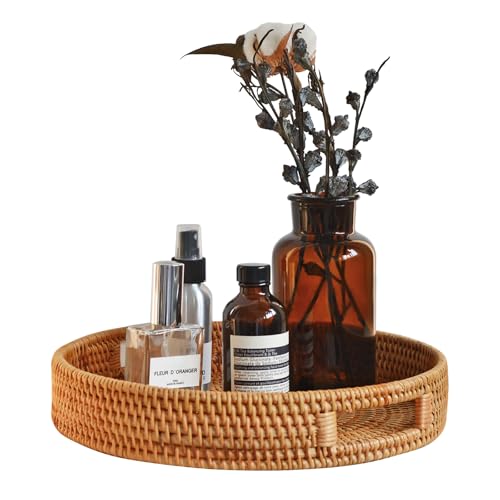 14 Inch Round Serving Tray with Cut Out Handles R47020