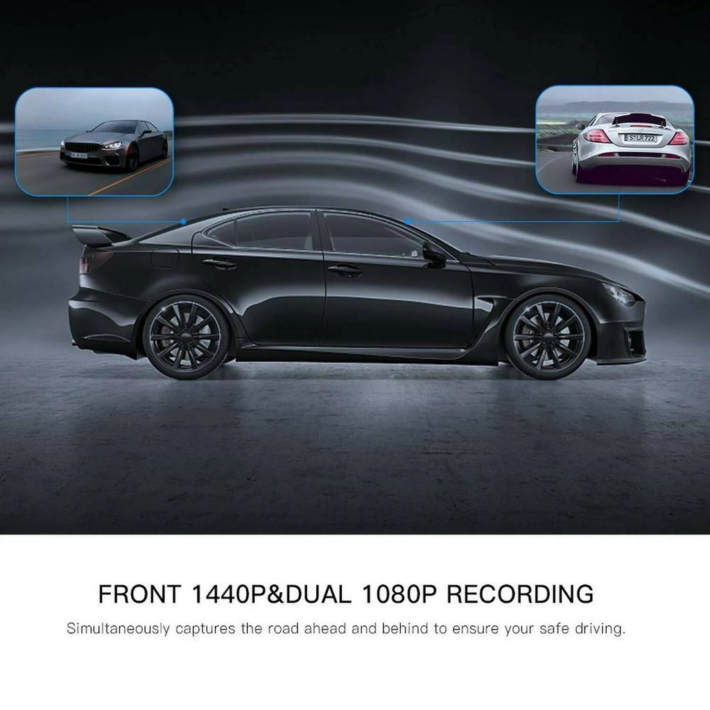 1440p 1080p Dual Dash Cam FHD Front and Rear Camera E309