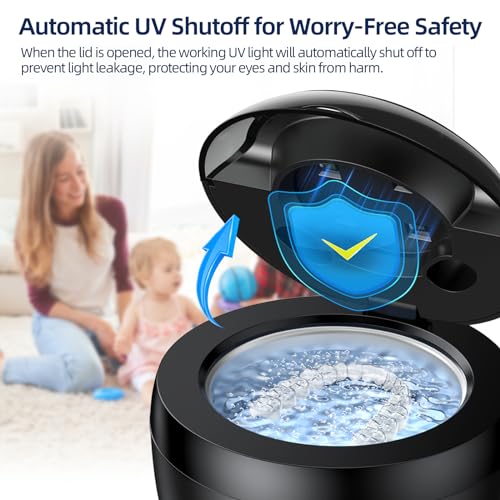 Ultrasonic Retainer Cleaner with 200ML Capacity, 45kHz, 4 Modes X16182
