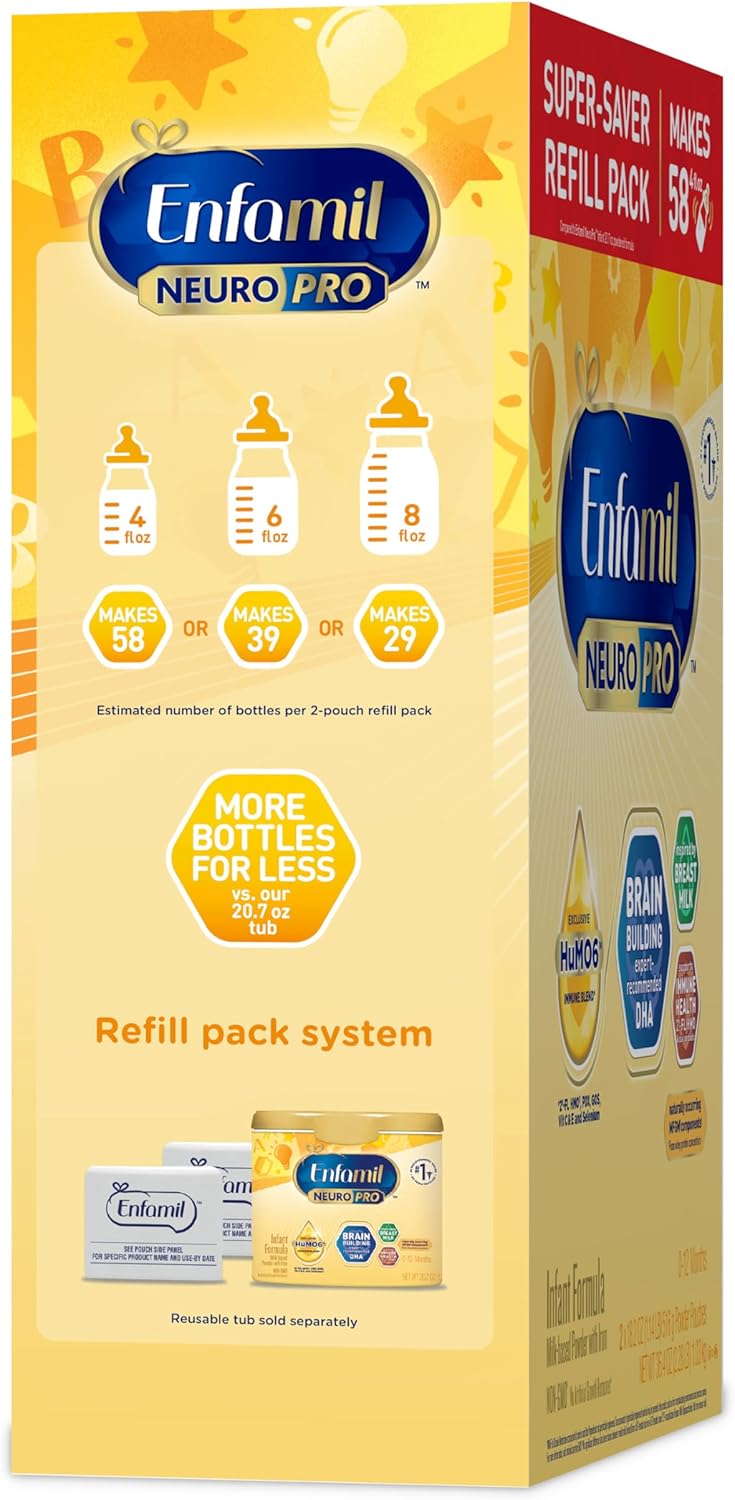 Baby Formula, Non-GMO, 36.4 Oz Refill Box + 8 Fl Oz Liquid (24 Count) I588