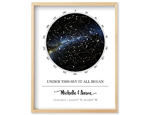 Custom Star Map Unframed Star Prints N527