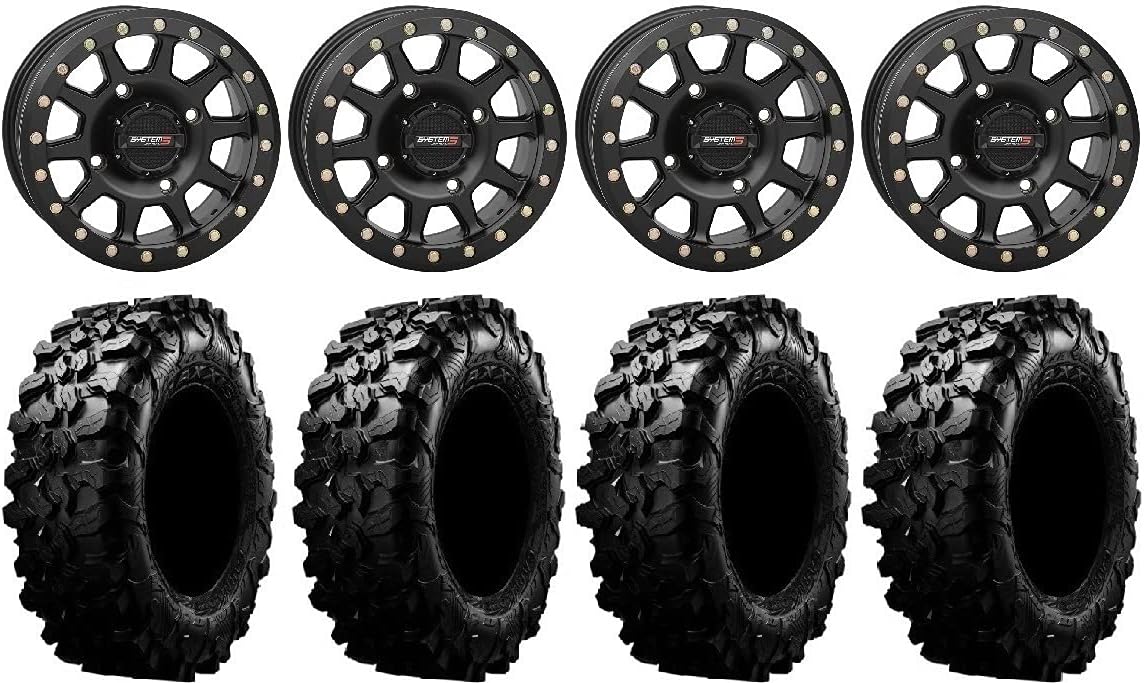 9 Items: Black 15 Wheels 31 Tires with Lug Kit Y832