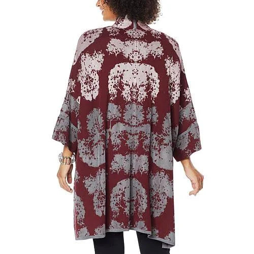 Red Jacquard Kimono S116268