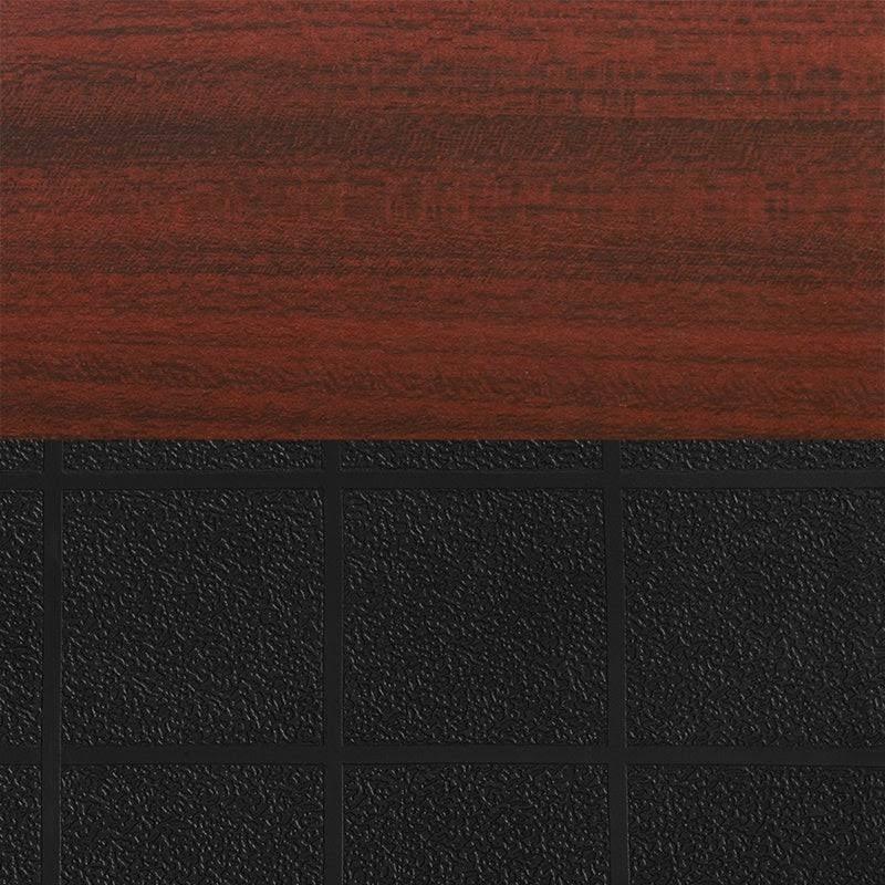72x22 x 30x22 Height Adjustable Classroom Table - Mahogany & 2 Stack Chairs - Black Y587