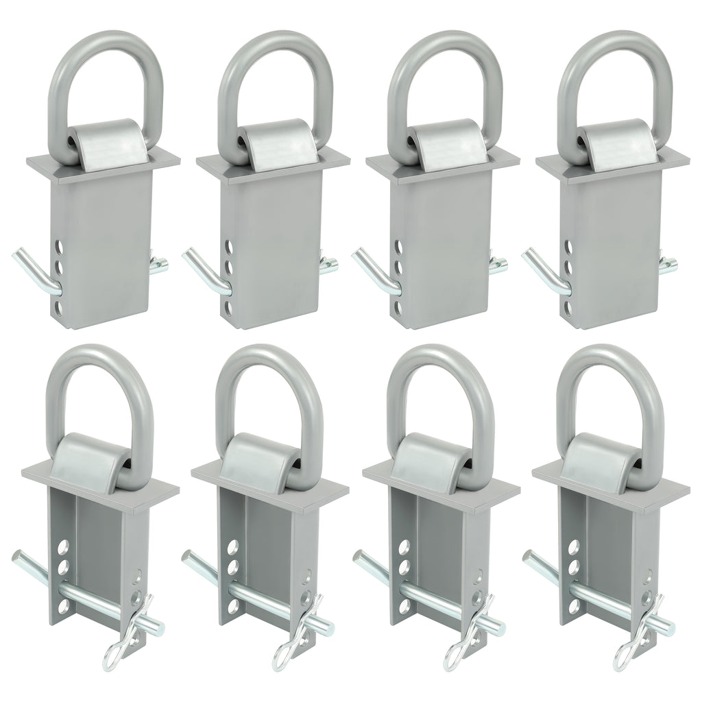 8 Pcs Removable Trailer Stake Pocket Tie Down D Ring Zinc Coated 5400 Lbs Load Limit Q928727