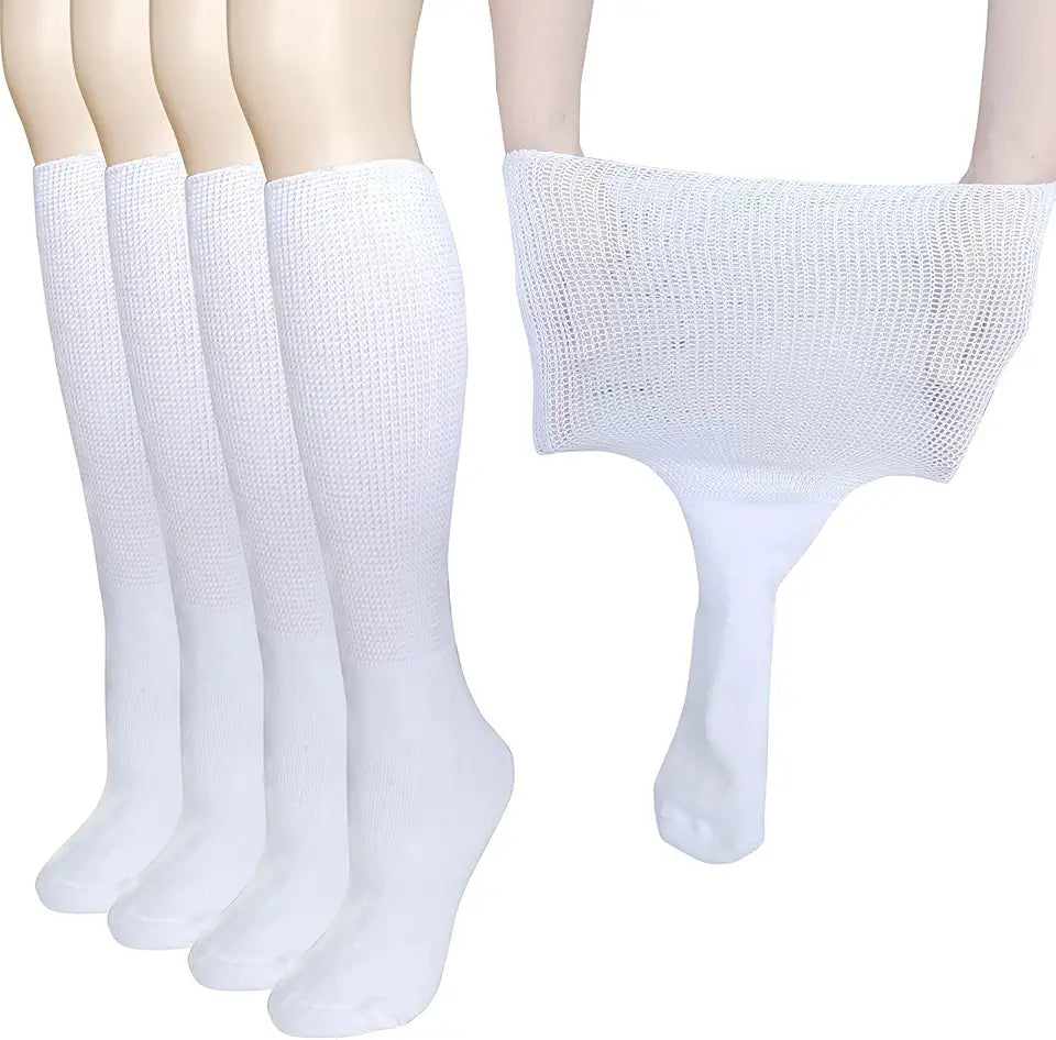 Extra Wide Socks for Swollen Feet Leg 2 Pairs U585510