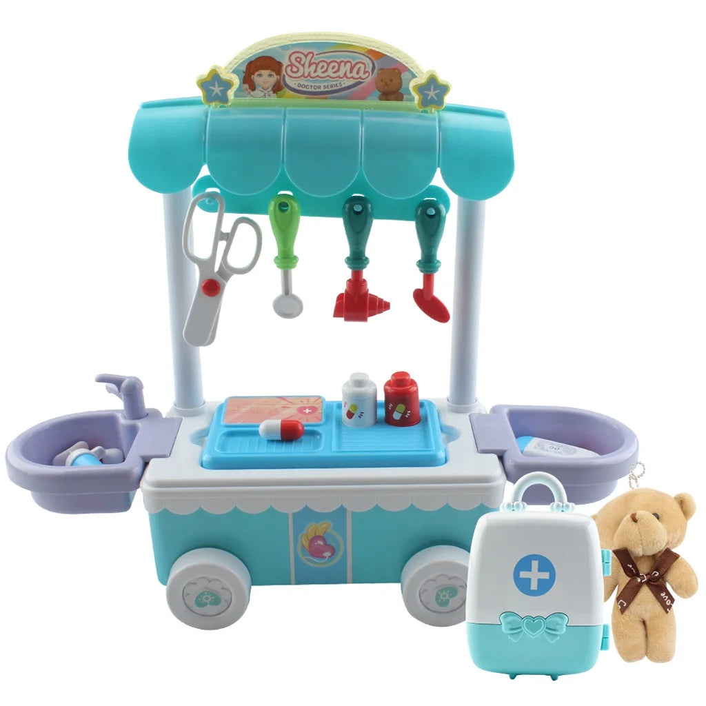 Doctor Kit Surgical Car with Music Kids Play House Educational Role Play Toy T581803