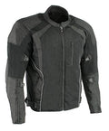 Black Armored Mesh Motorcycle Jacket Q20422