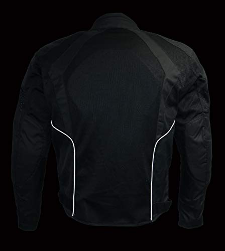 Black Armored Mesh Motorcycle Jacket Q20422