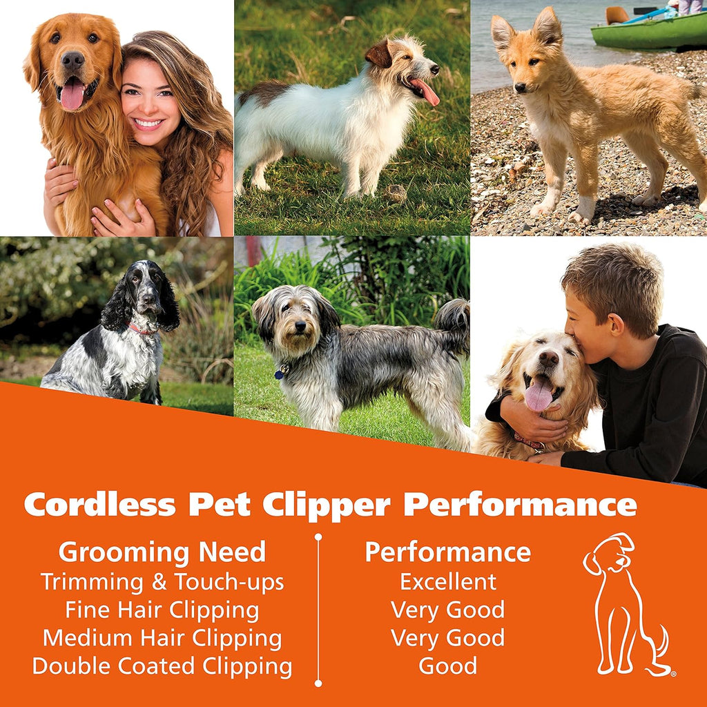 Rechargeable Dog Grooming Kit, Silver, 10 Piece Set H288061