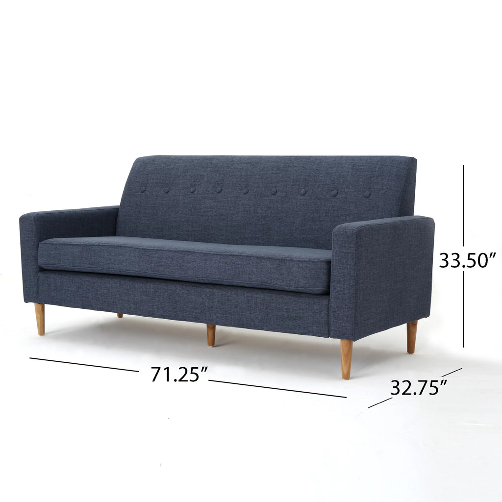 Dark Blue Upholstered Fabric 3 Seater Sofa K76794