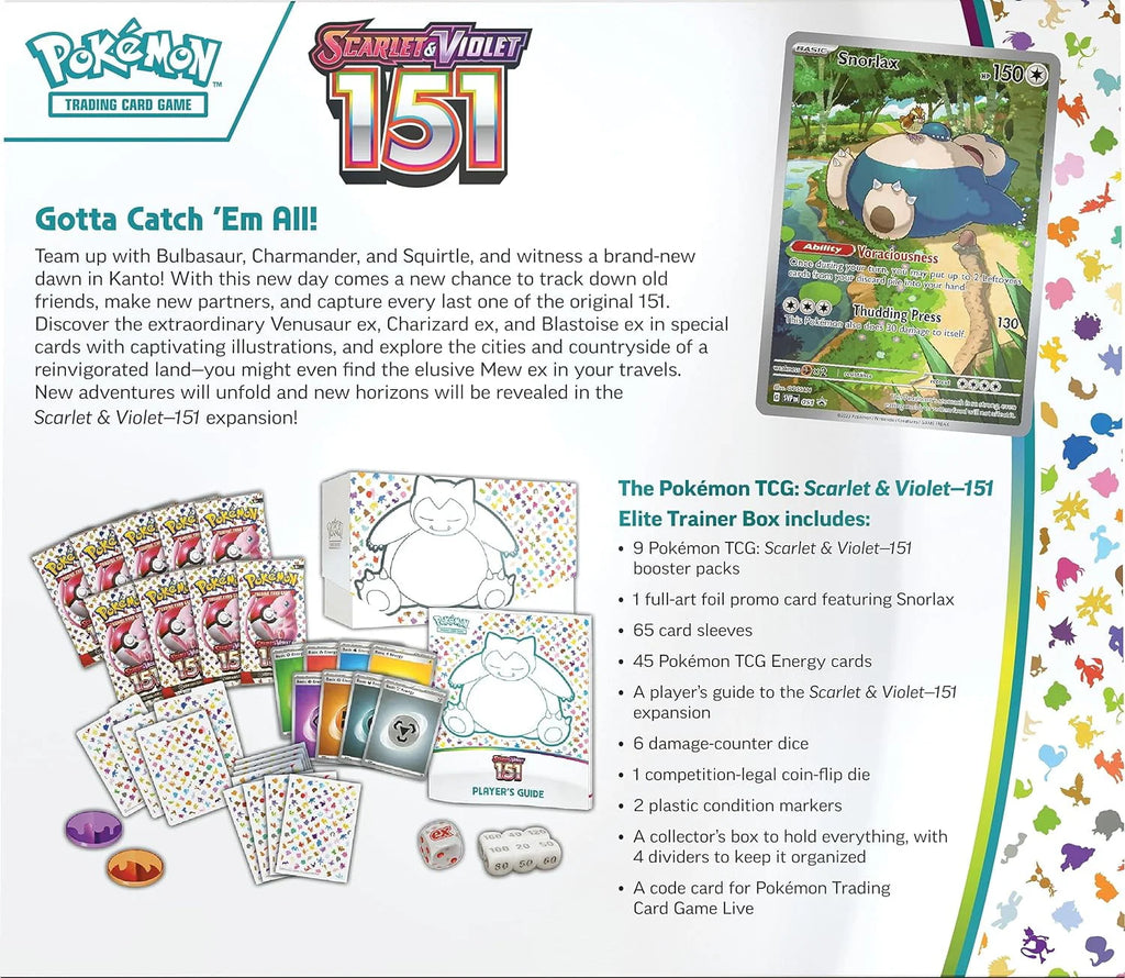 Pokemon Trading Card Games 151 Elite Trainer Box 9 Booster Packs P6939