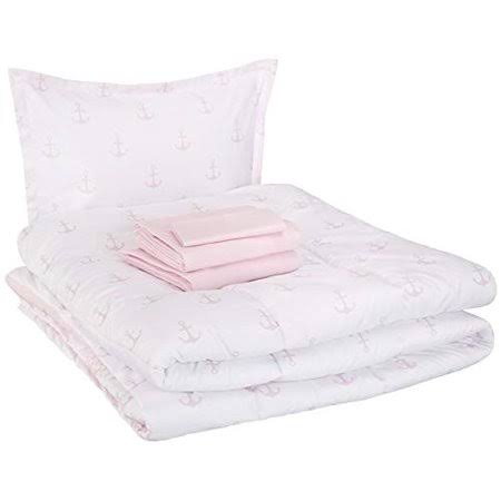 Twin Pink Microfiber Kid's Bed-in-a-Bag Bedding Set J759624