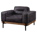 Square Arm Tufted Accent Chair in Antique Ebony P476768