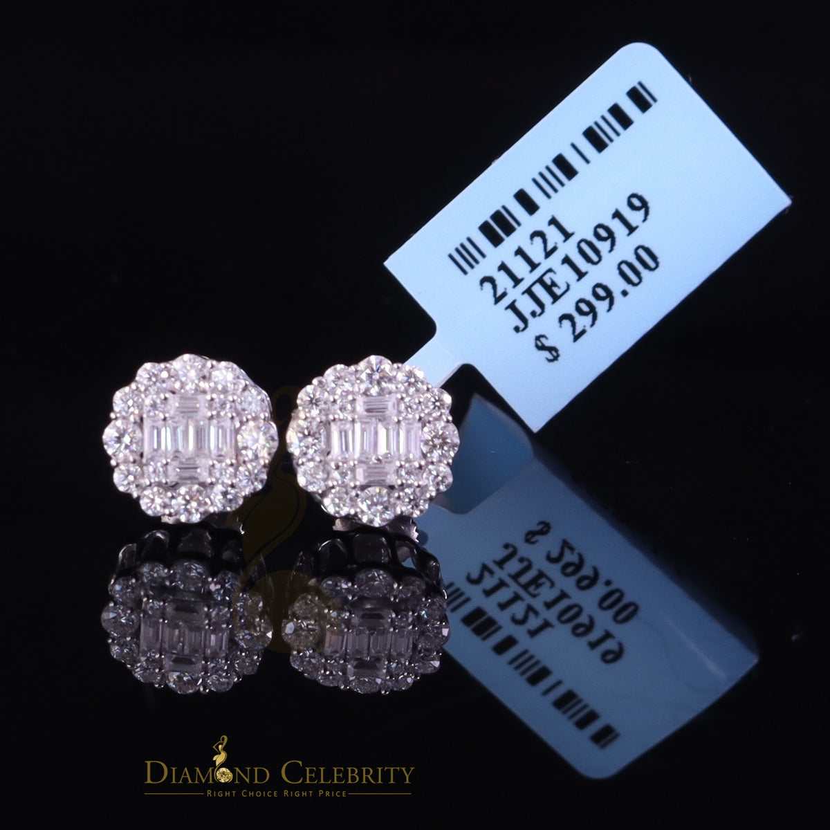 925 Silver Floral Stud Earrings Z277971