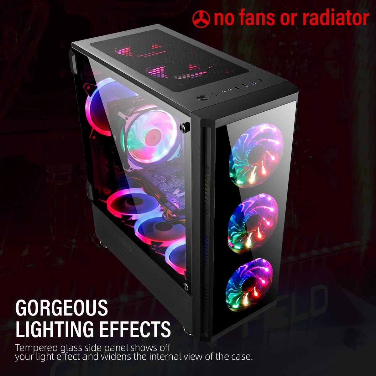 ATX Gaming PC Case with Side Window E671265