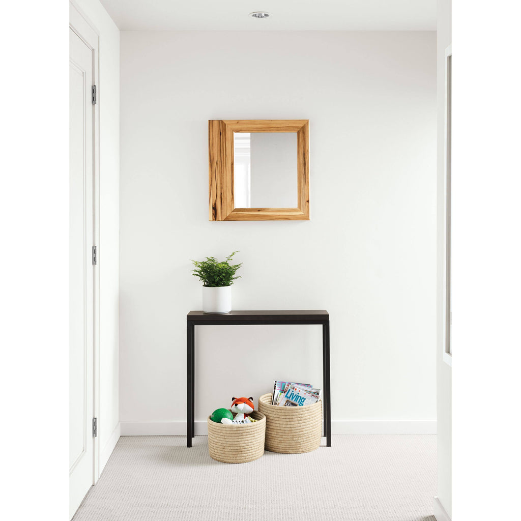 Clear Tempered Glass Console Table with Ocean Blue Base T785