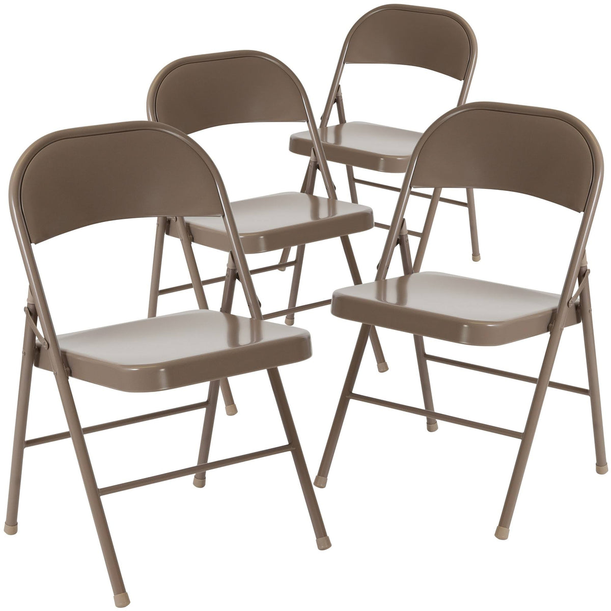 4 Pack Beige Metal Folding Chair A10593