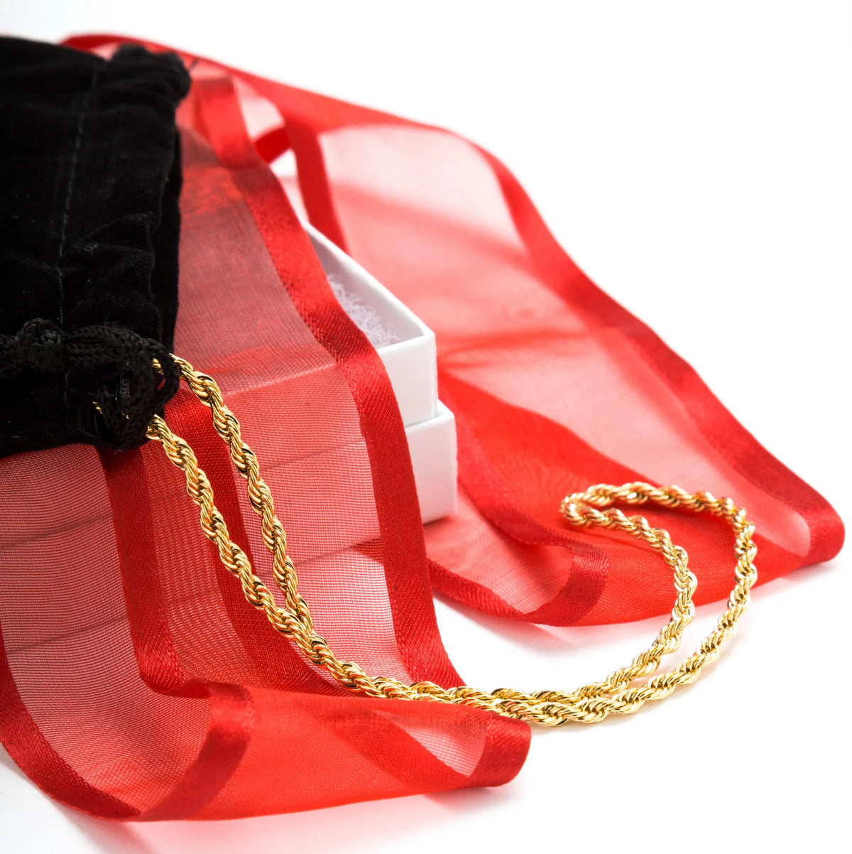 3mm Rope Chain Necklace 24k Real Gold Plated R813