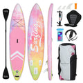 Pink Gradient Inflatable Paddle Board and Kayak Seat Set T863218