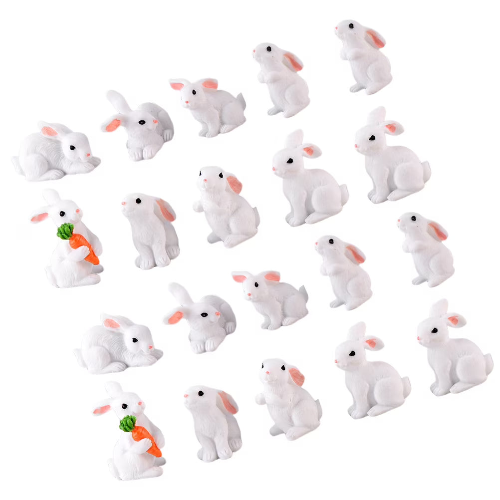 Rabbit Spring Decoration Dollhouse Plant Model Micro Landscape Accessories Child T164