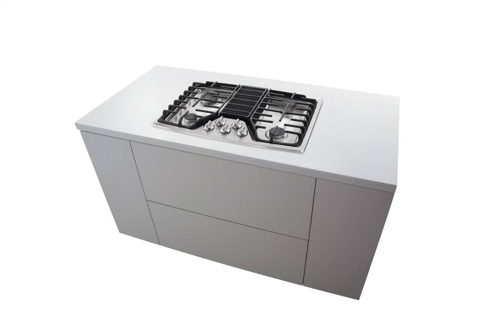 30x22 Gas Downdraft Cooktop Stainless Steel P723