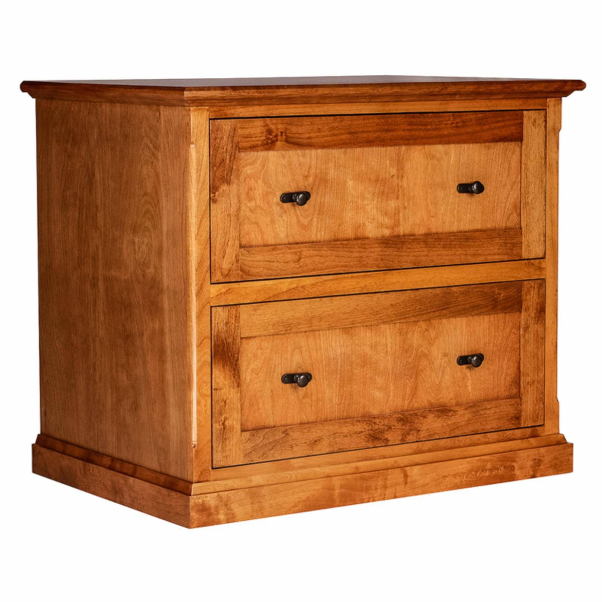 Black Alder Lateral File Cabinet with Black Knobs P3555