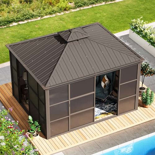 12' x 15' Aluminum Frame Polycarbonate Roof Sunroom F919741