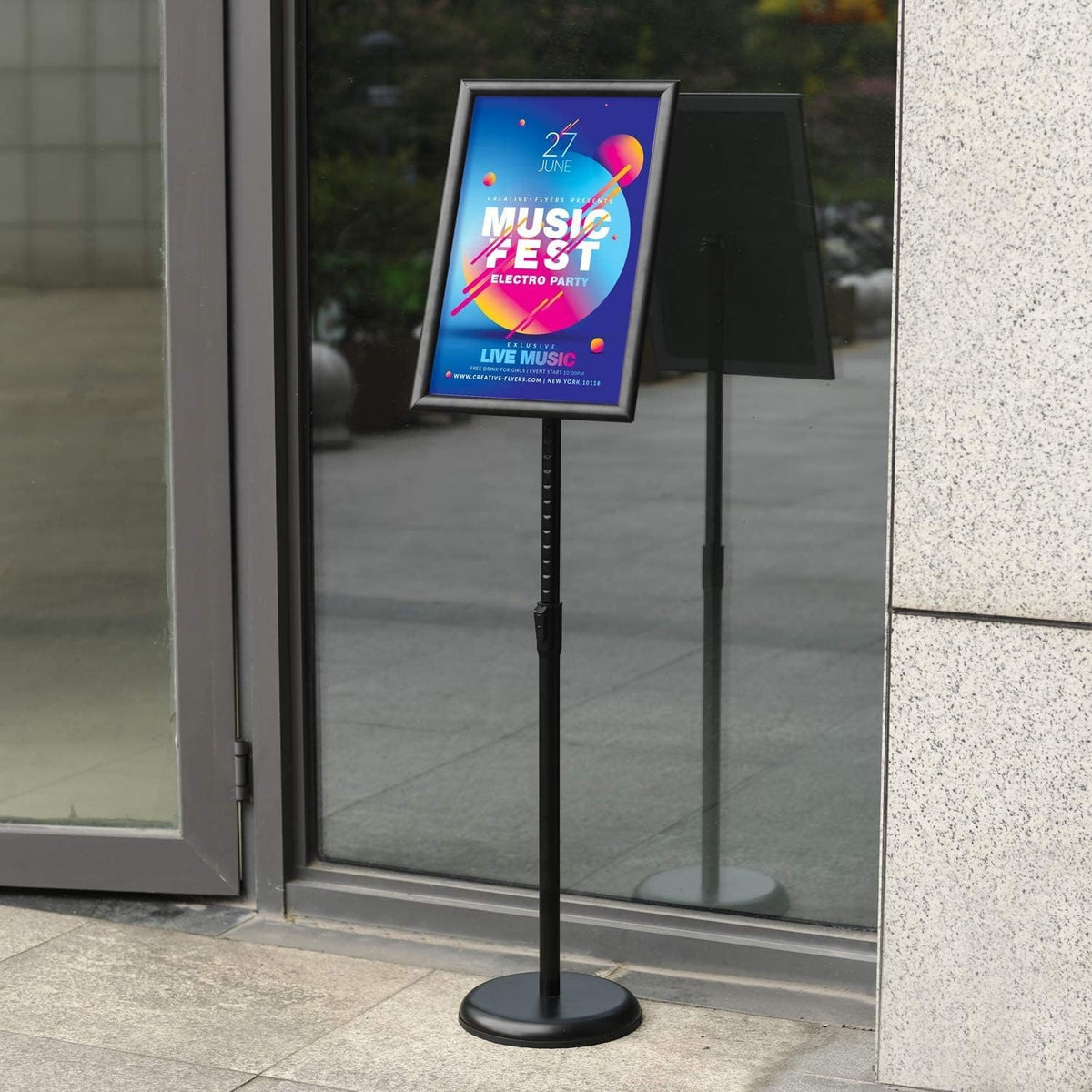 2 Pack Adjustable Sign Stand 8.5x11 Inch Black P668