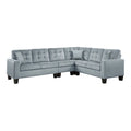 Gray Microfiber Reversible Sectional F587143