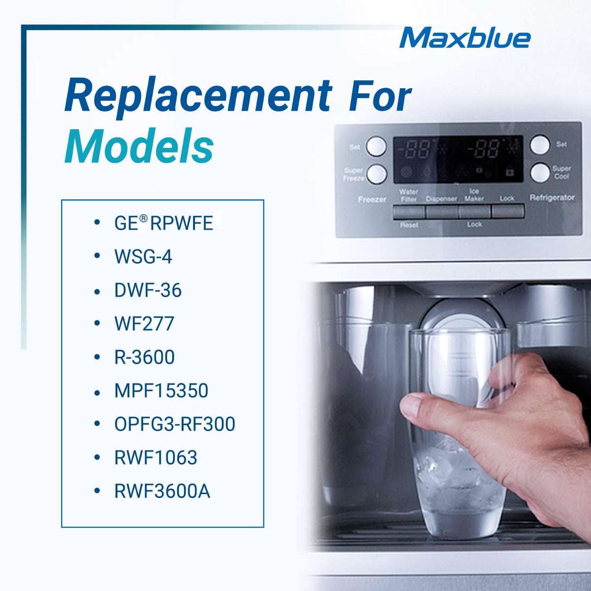 Refrigerator Water Filter, 2 Filters Pack of 2 P819