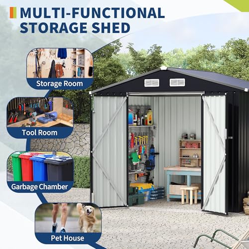 All-Weather Resin Shed with Window, Lockable Door and Vents Z1840