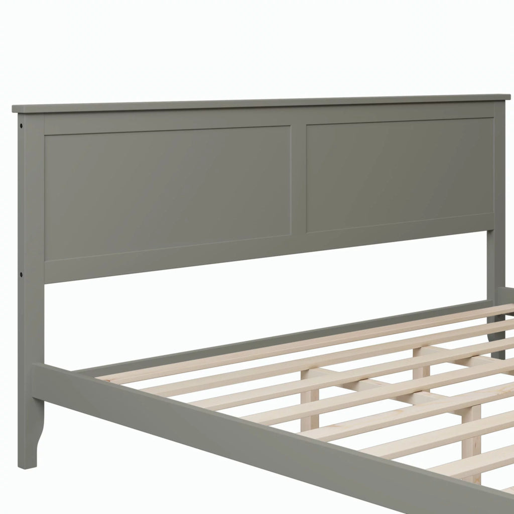 Solid Wood King Platform Bed C7738