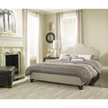 Upholstered Platform Bed with Nailhead Trim M31964