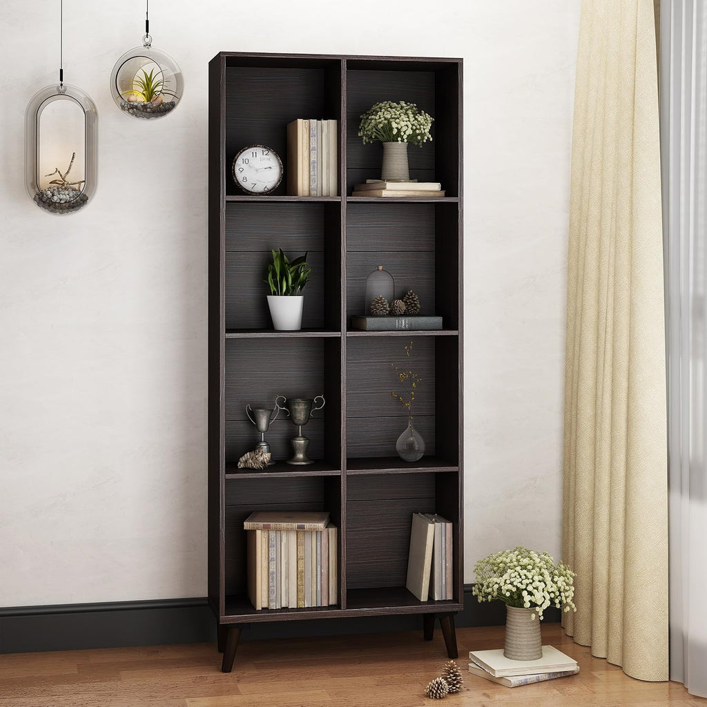 Walnut Finish Faux Wood Bookcase L441151