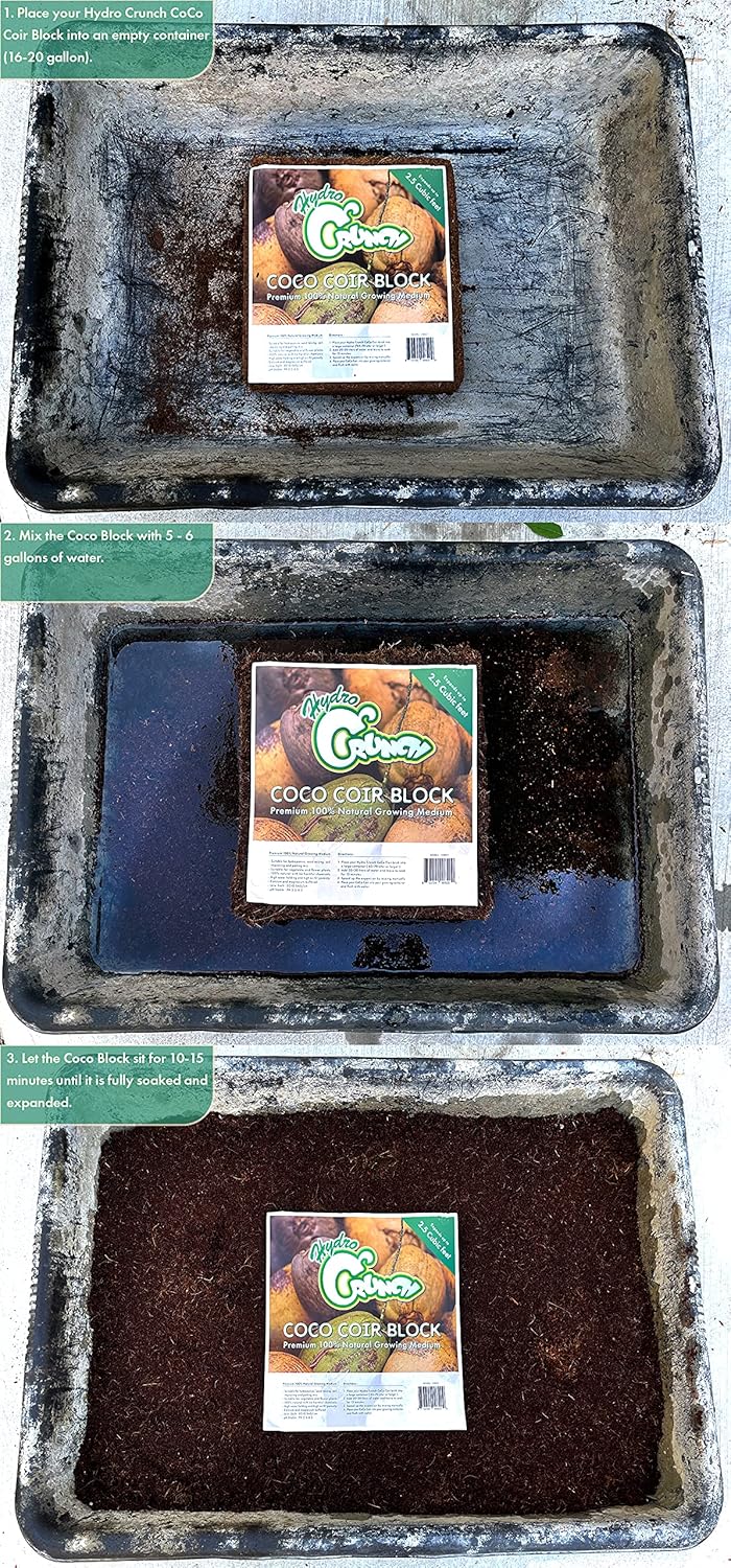 Coco Coir Block 2.5 Cubic Ft Block (2-Pack), Brown O77564