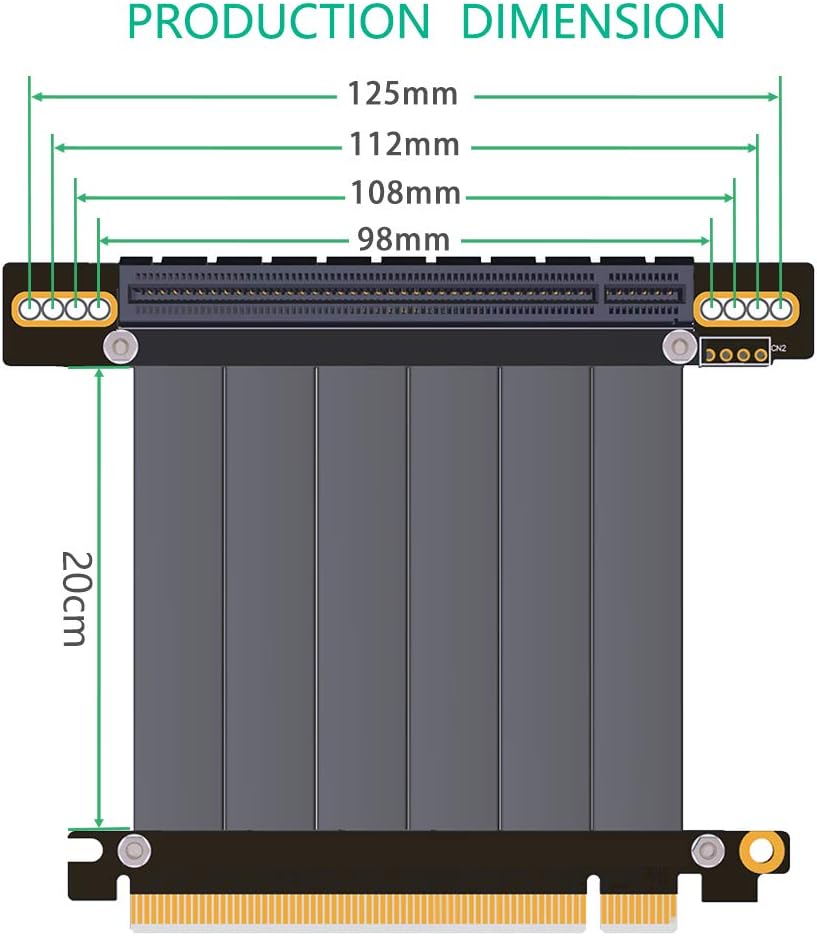 PCIE Express 3.0 16X Extension Cable 20cm C915