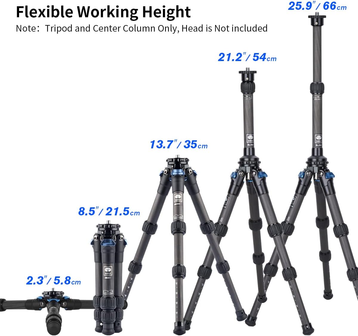 Carbon Fiber Mini Tripod with Center Column I93201