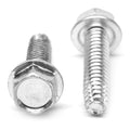 #12-24 x 1 Coarse Thread Hex Washer Head Screw Zinc Plated A844