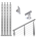 4 Pack Stainless Steel Cable Railing Post I7211