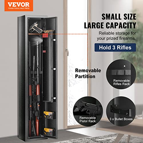 6-8 Rifles Gun Safe with Fingerprint & Digital Keypad Lock L642