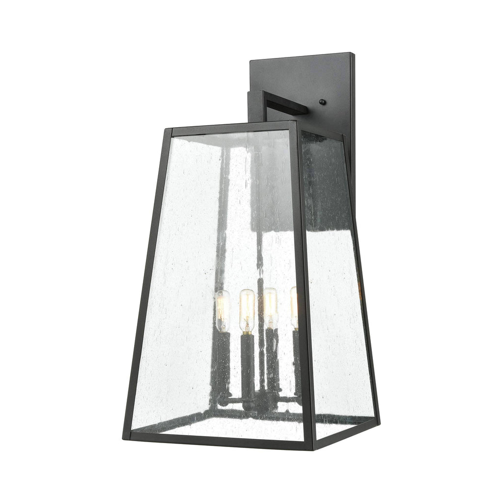 4-Light Charcoal Sconce with Seedy Glass M45207
