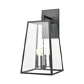 4-Light Charcoal Sconce with Seedy Glass M45207