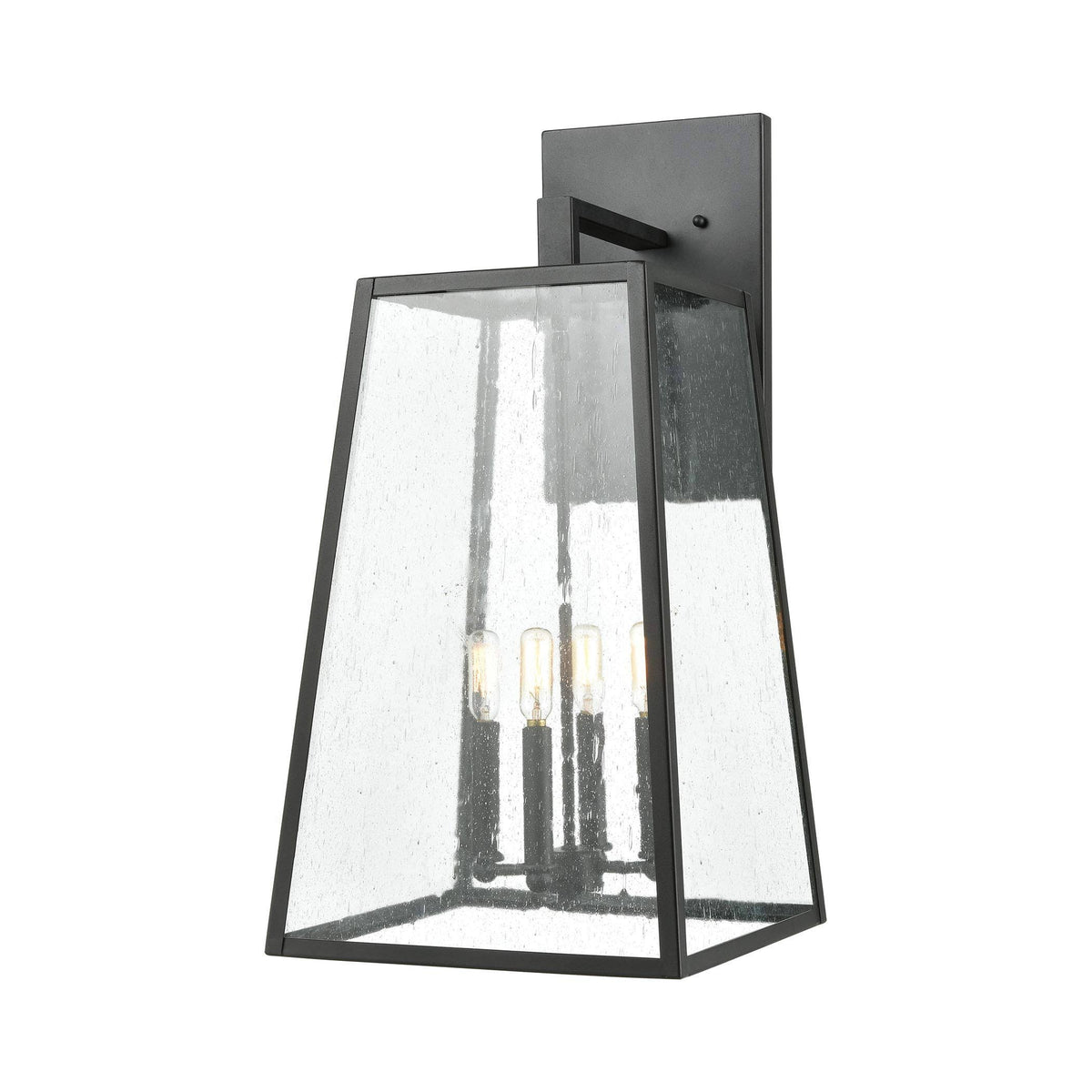 4-Light Charcoal Sconce with Seedy Glass M45207