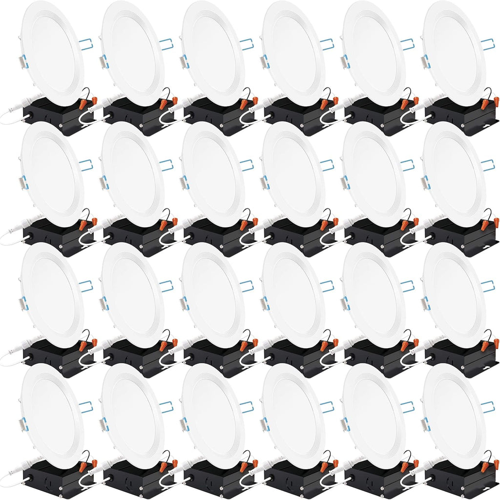 24 Pack 4 Inch LED Recessed Lighting 3000K Warm White Dimmable G881