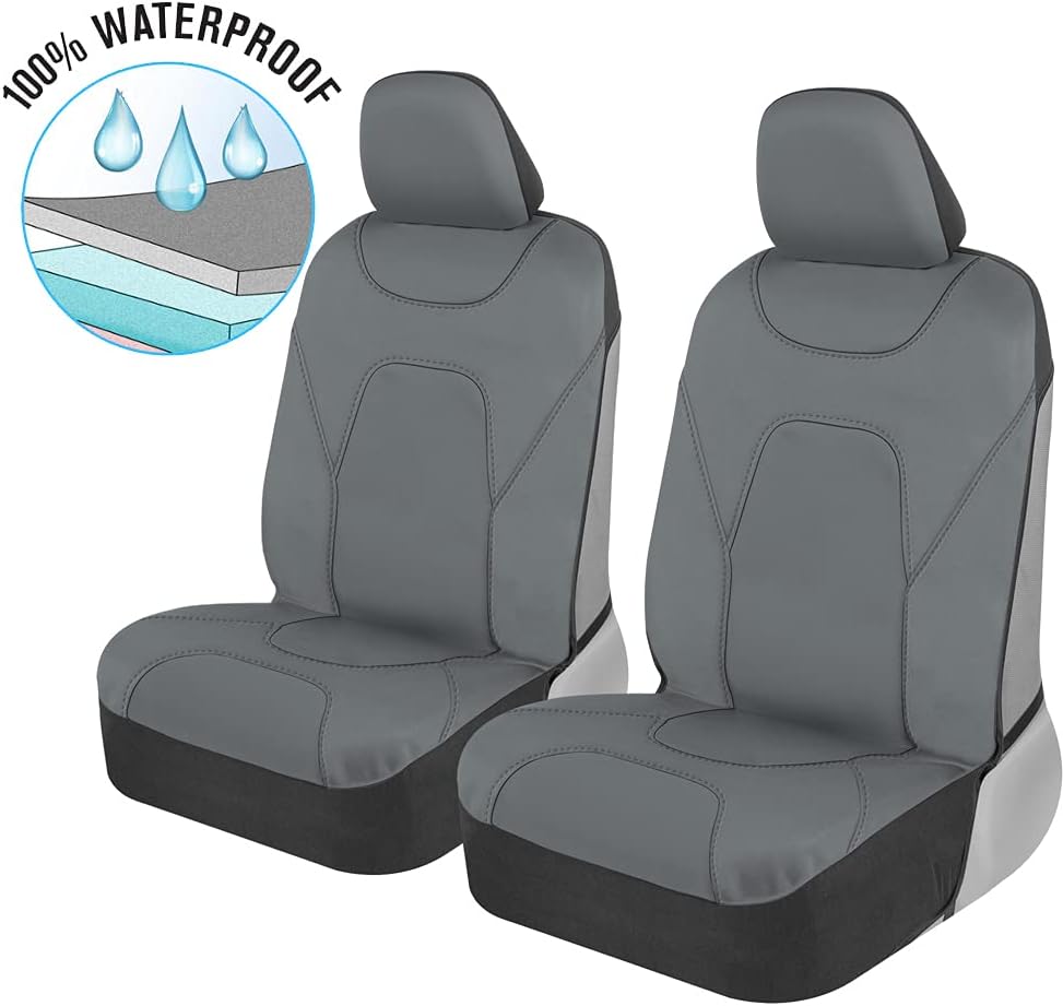 Pink Two-Tone Waterproof Neoprene Car Seat Covers Set of 2 Q823110