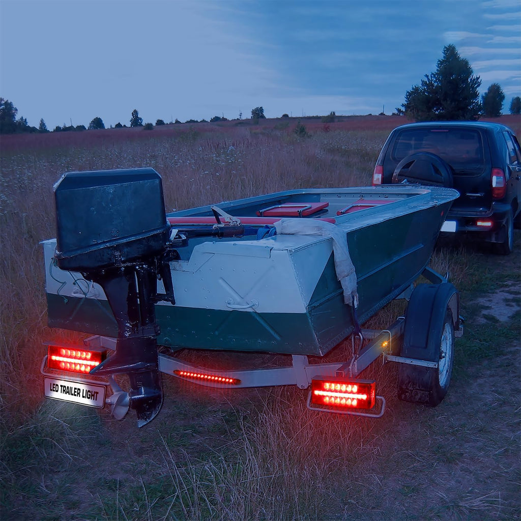 LED Submersible Rectangular Trailer Tail Light Kit U2291