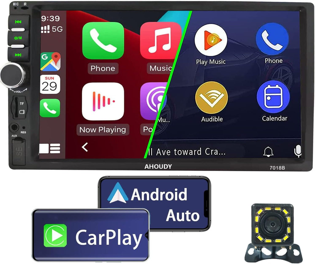Double Din Car Stereo with Bluetooth and Backup Camera Q658